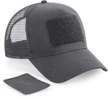 Beechfield | 5 panelová kšiltovka "Removable Patch Trucker" graphite grey onesize