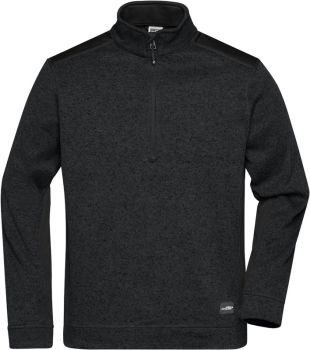 Daiber | Pánská pracovní bunda z fleecu, 1/2 zip - Strong black/black XXL