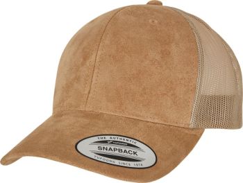 Flexfit | 6 panelová Trucker kšiltovka "Suede" khaki onesize