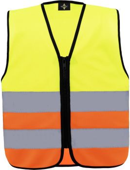 Korntex | Dětská bezpečnostní vesta hi vis yellow/hi vis orange S