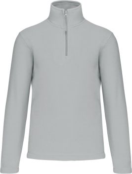 Kariban | Mikrofleecová mikina s 1/4 zipem "Enzo" snow grey XXL