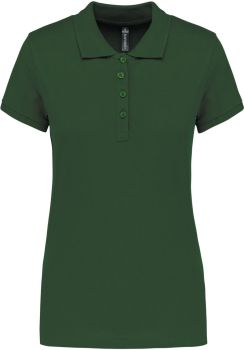 Kariban | Dámské piqué polo forest green XS