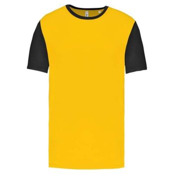 ADULTS' BICOLOUR SHORT-SLEEVED T-SHIRT Sporty Yellow/Black XL