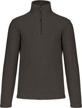 Kariban | Mikrofleecová mikina s 1/4 zipem "Enzo" dark grey XXL