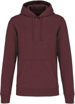 Kariban | Pánská ekologická mikina s kapucí wine heather XXL