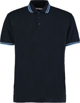 Kustom Kit | Pánské kontrastní piqué polo navy/light blue XXL