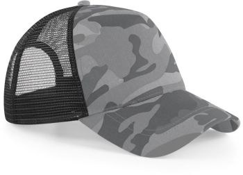 Beechfield | 5 panelová Trucker kšiltovka "Camo" arctic camo onesize