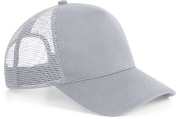 Beechfield | 5 panelová Snapback kšiltovka "Microknit Trucker" light grey onesize