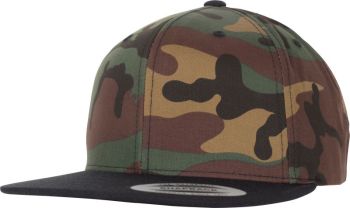 Flexfit | 6 panelová Snapback kšiltovka "Camo" green camo/black onesize