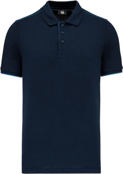 Kariban | Pánské pracovní piqué polo "Day-to-Day" navy/light royal blue XL