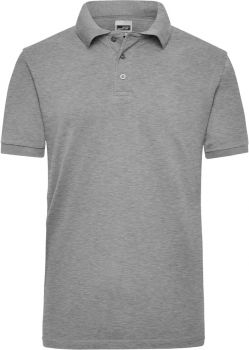 James & Nicholson | Pánské pracovní piqué polo z těžké bavlny grey heather XL