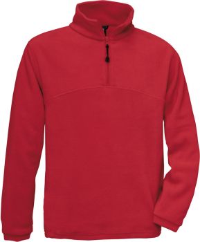 B&C | Fleecový svetr s 1/4 zipem red XS