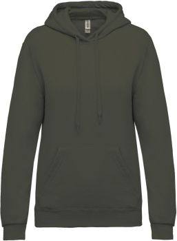 Kariban | Dámská mikina s kapucí dark khaki XS