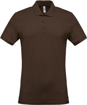 Kariban | Pánské piqué polo chocolate XL