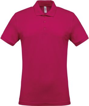 Kariban | Pánské piqué polo fuchsia M