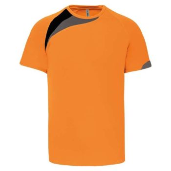 ADULTS' SHORT-SLEEVED JERSEY Orange/Black/Storm Grey 2XL