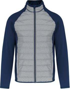 Kariban ProAct | Sportovní hybridní strečová bunda marl grey/sporty navy XS