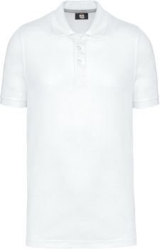 Kariban | Pánské pracovní piqué polo z těžké bavlny white 3XL