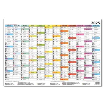 Plánovací kalendár farebný 2025