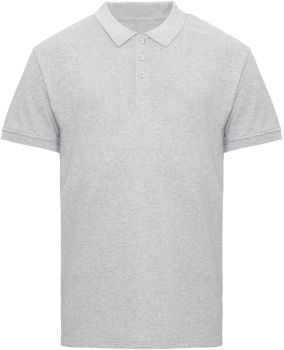 Pure Waste | Pánské piqué polo z těžké bavlny grey melange XXL