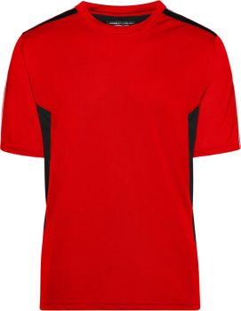 James & Nicholson | Pracovní tričko - Strong red/black XL