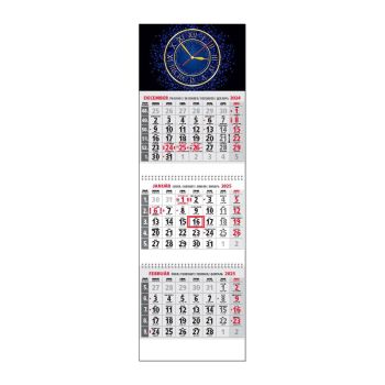 Plánovací kalendár KLASIK 3M sivý 2025