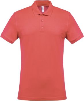 Kariban | Pánské piqué polo true coral 3XL