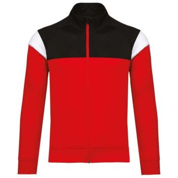 KIDS ZIPPED TRACKSUIT JACKET Sporty Red/Black 12/14