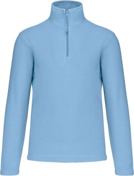 Kariban | Mikrofleecová mikina s 1/4 zipem "Enzo" sky blue XXL