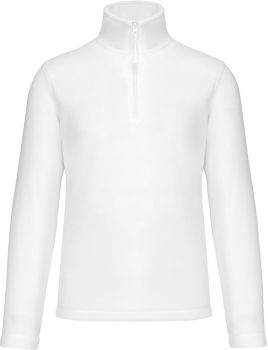 Kariban | Mikrofleecová mikina s 1/4 zipem "Enzo" white 3XL