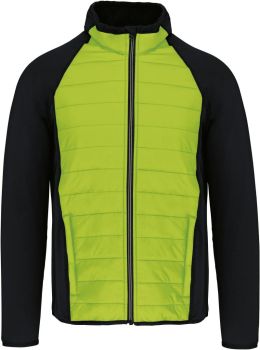 Kariban ProAct | Sportovní hybridní strečová bunda lime/black XS