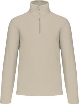 Kariban | Mikrofleecová mikina s 1/4 zipem "Enzo" beige 3XL