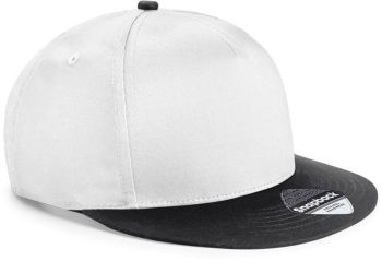 Beechfield | Dětská 5 panelová kšiltovka "Snapback" white/black onesize