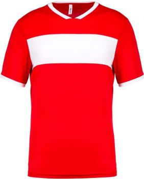 KIDS' SHORT SLEEVE JERSEY Sporty Red/White 10/12