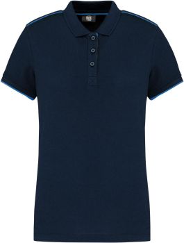 Kariban | Dámské pracovní piqué polo "Day-to-Day" navy/light royal blue XL