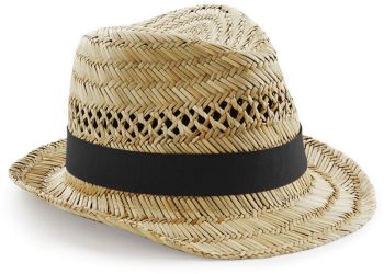 Beechfield | Klobouk v pleteném vzhledu "Straw Summer Trilby" natural L/XL