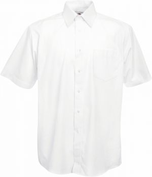 F.O.L. | Popelínová košile s krátkým rukávem white S