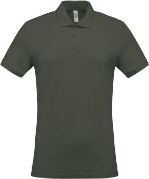 Kariban | Pánské piqué polo dark khaki 4XL