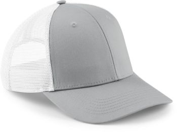 Beechfield | 6 panelová kšiltovka "Urbanwear Trucker" light grey/white onesize