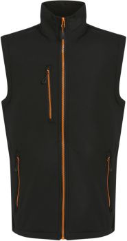 Regatta | 2-vrstvá softshellová vesta "Navigate" black/orange pop S