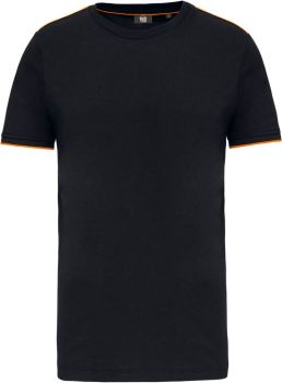 Kariban | Pánské pracovní tričko "Day-to-Day" black/orange XXL