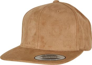 Flexfit | 6 panelová Snapback kšiltovka "Suede" khaki onesize