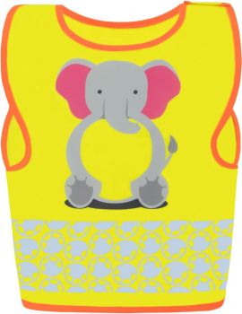 Korntex | Dětská bezpečnostní vesta hi vis yellow/elephant XS