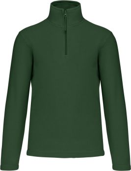 Kariban | Mikrofleecová mikina s 1/4 zipem "Enzo" forest green XS