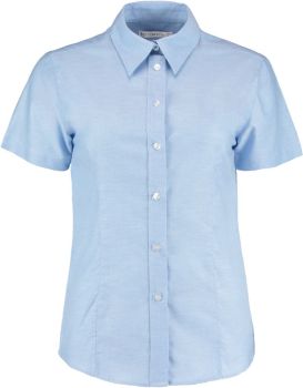 Kustom Kit | Pracovní halenka Oxford s krátkým rukávem light blue 26_6XL