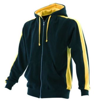 FULL ZIP HOODIE Black/Yellow 3XL