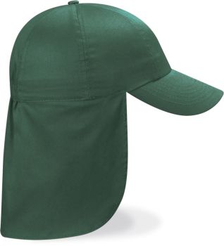 Beechfield | Dětská 6 panelová kšiltovka "Legionnaire Style" bottle green onesize