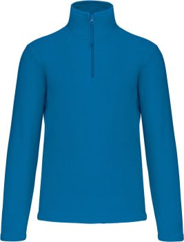 Kariban | Mikrofleecová mikina s 1/4 zipem "Enzo" tropical blue XS