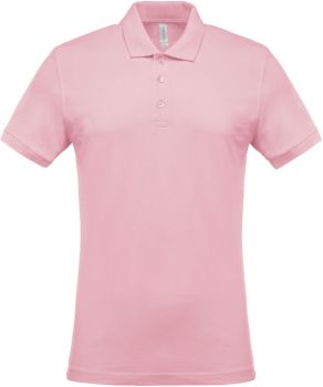 Kariban | Pánské piqué polo pale pink XL