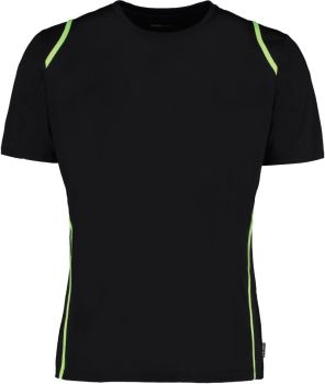 Kustom Kit | Kontrastní tričko Cooltex® black/fluorescent lime XL